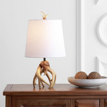 Vermont 19" Antler Resin LED Table Lamp - JONATHAN Y